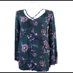 Free People Green Floral Tunic Midi Dress
Sz Small